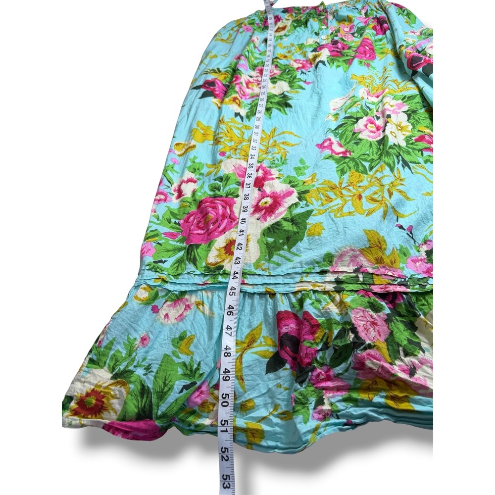 Soft Surroundings Floral Maxi Dress XL Smocked Sundress Pockets Cottagecore Boho - Picture 6 of 7
